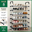 ESPACIO MAX Multi Layer Shoes Rack Storage ชั้นวางรองเท้า อเนกประสงค์ สีดำ