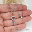 ValueJewelry สร้อยคอพร้อมจี้ ประดับคริสตัลแท้ ลายกุญแจ หัวใจ Key&Heart ขนาดกลาง NK101