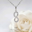 ValueJewelry สร้อยคอพร้อมจี้ ประดับคริสตัล ลายอินฟินิตี้ นำโชค Infinity ขนาดกลาง NK102