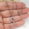 ValueJewelry สร้อยคอพร้อมจี้ ประดับคริสตัล ลายอินฟินิตี้ นำโชค Infinity ขนาดกลาง NK102