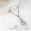 ValueJewelry สร้อยพร้อมจี้ ประดับคริสตัลเพชรกลมลายดอกไม้ หิมะ ขนาดเล็ก NK105