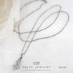 ValueJewelry สร้อยพร้อมจี้ ประดับคริสตัลเพชรกลมลายดอกไม้ หิมะ ขนาดเล็ก NK105