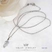 ValueJewelry สร้อยคอพร้อมจี้ ประดับคริสตัลละเอียด ลายขนนก ขนาดพอเหมาะ NK108