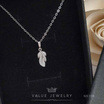 ValueJewelry สร้อยคอพร้อมจี้ ประดับคริสตัลละเอียด ลายขนนก ขนาดพอเหมาะ NK108