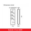 HACO ปลั๊กไฟ 3ช่อง 3สวิตซ์ 2USB สายยาว 3 เมตร รุ่น EJ-3S3EBUSB/3