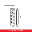 HACO ปลั๊กไฟ 4 ช่อง 4 สวิตช์ สายยาว 3 เมตร รุ่น EJ-4S4EB/3-CC