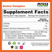 NOW Foods Amino กรดอะมิโนรวม บรรจุ 120 แคปซูล