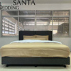 Santa Bedding ชุดผ้าปูที่นอน สีขาว+ผ้านวม สีน้ำตาลอ่อนขาว