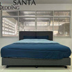 Santa Bedding ชุดผ้าปูที่นอน สีกรม+ผ้านวม สีกรมฟ้า