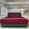 Santa Bedding ชุดผ้าปูที่นอน สีแดง+ผ้านวม สีดำแดง