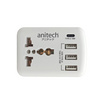 Anitech อะแดปเตอร์ 1ช่อง 3ช่องUSB 1ช่องType-c 18 วัตต์ รุ่น H108UC