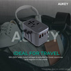 Aukey หัวแปลงปลั๊กไฟ Universal Travel Adapter พร้อมช่อง USB-C และ USB-A รุ่น PA-TA07