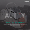 Aukey หัวแปลงปลั๊กไฟ Universal Travel Adapter พร้อมช่อง USB-C และ USB-A รุ่น PA-TA08