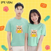 DELON เสื้อยืดคอกลม ผ้าคอตตอน-โพลีเอสเตอร์ AT53169 (UNISEX)