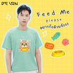 DELON เสื้อยืดคอกลม ผ้าคอตตอน-โพลีเอสเตอร์ AT53169 (UNISEX)