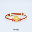 Shinee Jewellery ชาร์มพระพิฆเนศ ปางลีลา เสริมความสำเร็จ ขนาด Freesize สายสีแดงทองไหมสีทอง