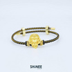 Shinee Jewellery ชาร์มพระพิฆเนศ ปางลีลา เสริมความสำเร็จ ขนาด Freesize สายสีดำทองไหมสีทอง