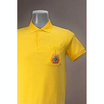 DELON เสื้อโปโล AT56009 สีเหลือง ปักตรา 72 พรรษา ผ้าคอตตอน ปีเก้ UNISEX