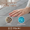 Bedisupreme ที่นอนยางพาราแท้100% แบบฉีด 7Zone หุ้มผ้า Cotton Velour รุ่น RESTA หนา 7 นิ้ว