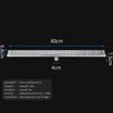 YSB ตะแกรงระบายน้ำท่อกลาง ขนาด 80 CM. (ลายลูกเต๋า) รุ่น C1L082-SUS304-T6880-MH