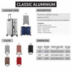 BAGGAGE LUGGAGE กระเป๋าเดินทาง รุ่น CLASSIC ALUMINIUM