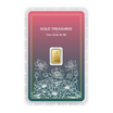 Ausiris ทองคำแท่ง 99.99% น้ำหนัก 1 g Gold Treasures ลายการ์ดดอกบัว