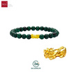 NGG Blessing Mini Pixiu Malachite ชาร์มปีเซียะทองคำแท้ 99.9% หนัก 0.1 g พร้อมกำไลหินมงคล