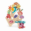 Tender Leaf Toys ของเล่นไม้ ตัวต่อสัตว์น้อยแห่งท้องทะเล Stacking Coral Reef