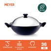 MEYER กระทะทรงจีน ขนาด 36 ซม. พร้อมฝาสเตนเลส WOK (18896-C)