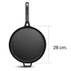 MEYER CAST IRON 28CM กระทะเหล็กหล่อ ทรงกลม มีหูช่วยจับ (47610-C)