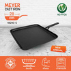 MEYER CAST IRON 28CM กระทะเหล็กหล่อทรงเหลี่ยม SQUARE FLAT TAWA (48243-C)