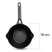 MEYER CAST IRON 18CM กระทะเหล็กหล่อสำหรับทอด ทรงลึก DEEP SKILLET (48244-C)