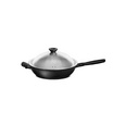 MEYER กระทะทรงจีน hard-anodize ขนาด 30 ซม. พร้อมฝา Wok/Stirfry (85083-TE12)