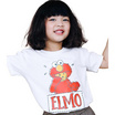 Sesame x Noproblemkidswear ลาย Cookie and Elmo สีขาว