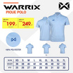 WARRIX เสื้อโปโลแขนสั้น สีฟ้า