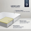 Mercury Mattress ที่นอนยางพาราพับ 3 ท่อน หนา 4 นิ้ว ยางพาราอัด