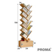 Proma ชั้นวางหนังสือ ตู้เก็บหนังสือดีไซน์ต้นไม้ Proma-BK02 สีไม้อ่อน