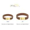 Louis Montini (RoyalWrist Charms) กำไลข้อมือ หนังวัวแท้ Cowhide Bracelets LEABL009