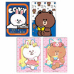 KIAN-DA สมุดปกปีก A5 LINE FRIENDS คละลาย (แพ็ก 4 เล่ม)