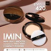 Imin แป้งผสมรองพื้น Silky Smooth Waterproof Two Way Compact Powder 10 กรัม