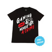 M2S เสื้อยืดคอกลมผู้ชาย ลาย Gaming is never a crime