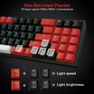 Redragon คีย์บอร์ดเกมไร้สาย K628 Pollux RGB Pro Brown Switch (EN/TH)