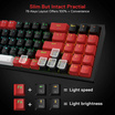 Redragon คีย์บอร์ดเกมไร้สาย K628 Pollux RGB Pro Red Switch (EN/TH)