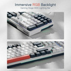 Redragon คีย์บอร์ดเกมไร้สาย K668 Trundle RGB Blue Switch (EN/TH)