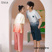 RIKA ชุดนอน(เสื้อ+กางเกง) ผ้า cotton รุ่น AA7011 (เฉพาะชุดผู้ชาย)