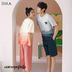 RIKA ชุดนอน(เสื้อ+กางเกง4ส่วน) ผ้า cotton รุ่น AA3062 (เฉพาะชุดผู้หญิง)