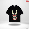 PickMeUp เสื้อยืดพิมพ์ลาย WE ARE VENOM เรืองแสงในที่มืด สีดำ