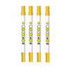 KIAN-DA ปากกา 2 หัว Fine Color Double Marker Smiley - Yellow (แพ็ก 4 ด้าม)