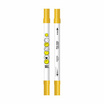 KIAN-DA ปากกา 2 หัว Fine Color Double Marker Smiley - Yellow (แพ็ก 4 ด้าม)