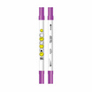 KIAN-DA ปากกา 2 หัว Fine Color Double Marker Smiley - Purple (แพ็ก 4 ด้าม)